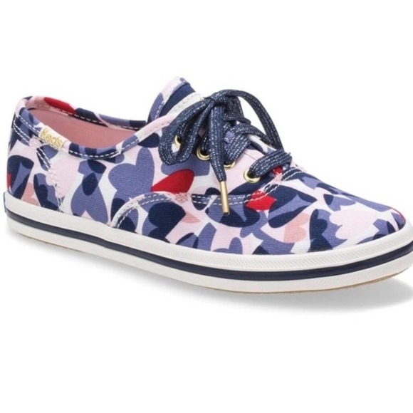 kate spade Other - Kate Spade Keds Champion Heart Print Tennis Shoes Girl Size 3